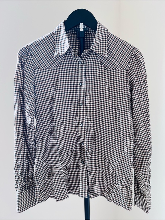 Ralph Lauren Tops - Ralph Lauren western Y2K old money Black and White Gingham Button-Down Shirt M